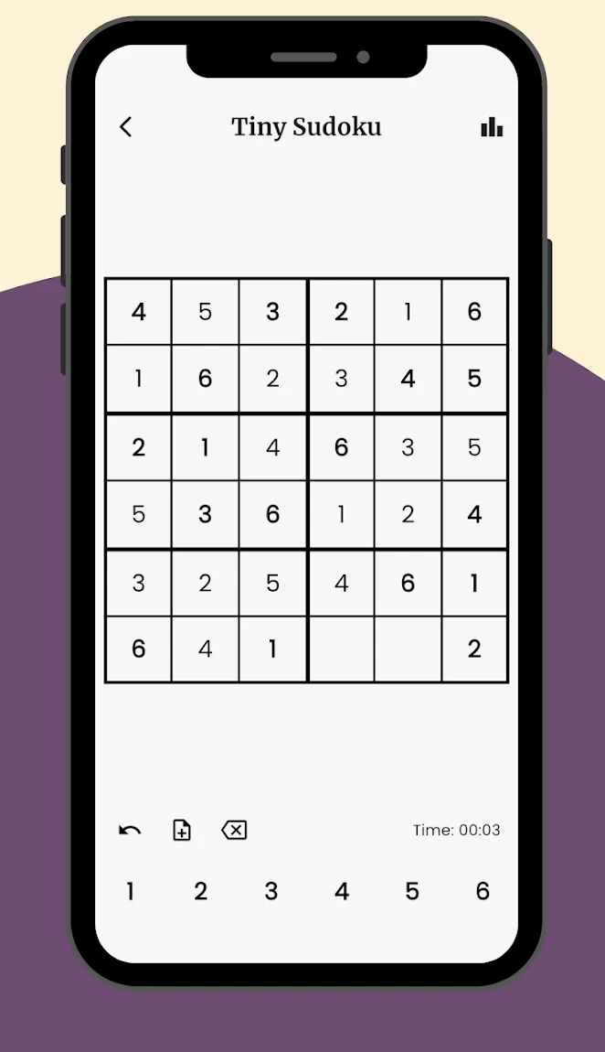 Tiny Sudoku board in Daily Logic Puzzles