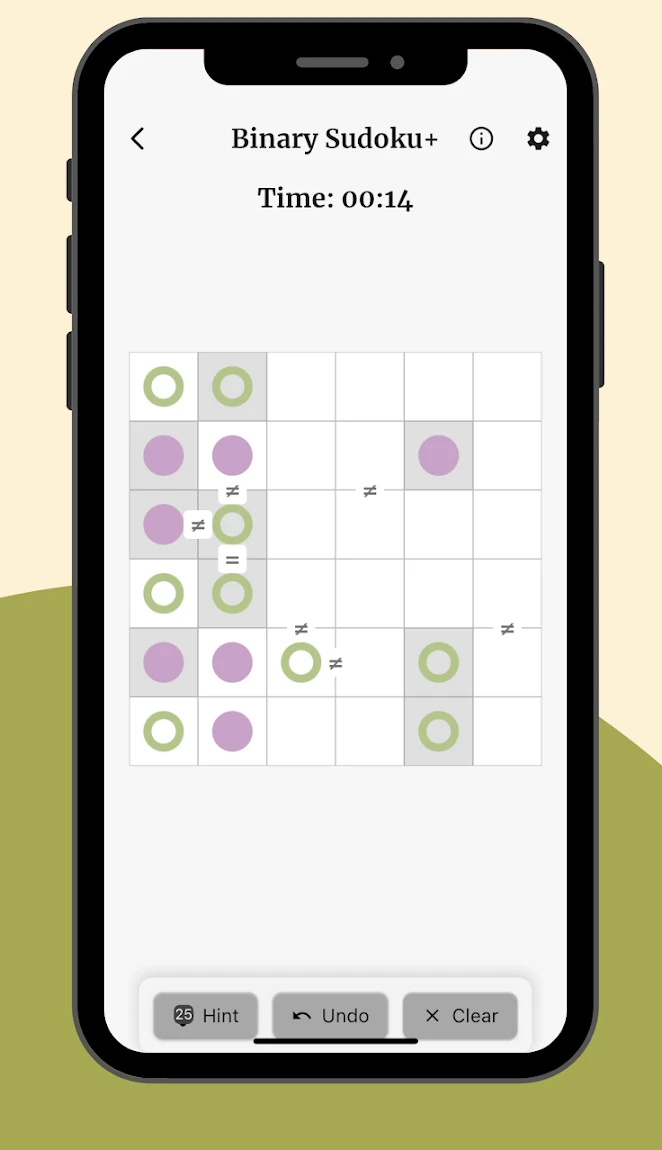 Binary Sudoku puzzle in Daily Logic Puzzles